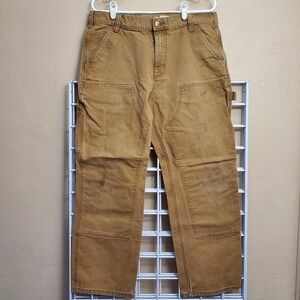 Tan Carhartt relaxed fit carpenter pants‎